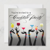 Invitation Joyeux Cocktail de Fête! (Devant)