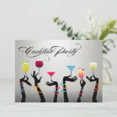 Invitation Joyeux cocktail de vacances ! (Debout devant)