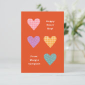 Invitation Joyeux Coeur Pastel Heart Day Salle de classe Vale (Debout devant)