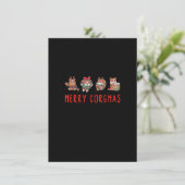 Invitation Joyeux Corgmas Noël Corgi mignon chien drôle (Debout devant)