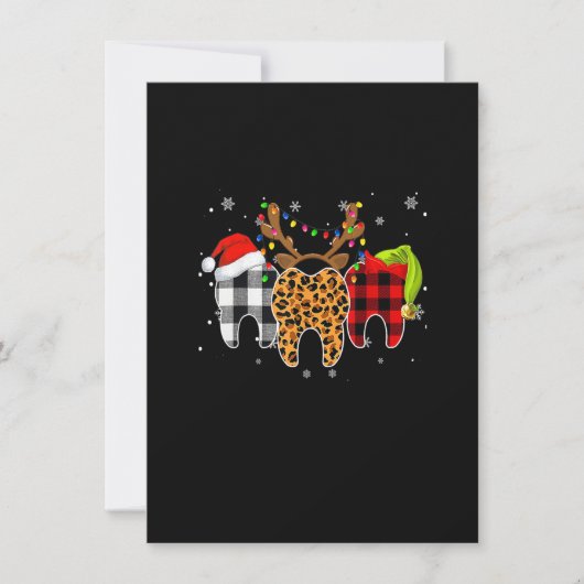 Invitation Joyeux costume dentaire de Noël Xma Adjointe denta (Devant)