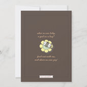 Invitation Joyeux Couples de la famille des abeilles Fête de  (Dos)