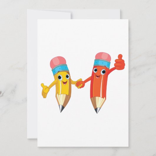 Invitation Joyeux crayons (Devant)