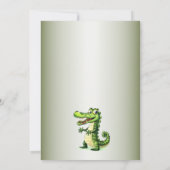 Invitation Joyeux Crocodile sauvage arbres de la jungle belle (Dos)