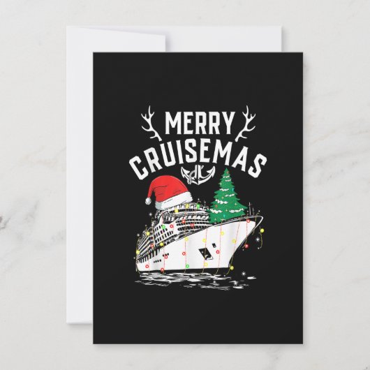 Invitation Joyeux Cruisemas 2022 Croisière Chapeau de Père No (Devant)