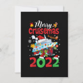 Invitation Joyeux Cruisemas Drôle de Père Noël Croisière Carr (Devant)