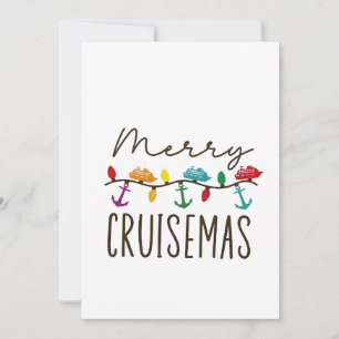 Invitation Joyeux Cruisemas Noël Croisière Famille Assortie