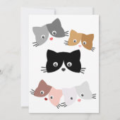 Invitation Joyeux Curious Kittens Anniversaire (Dos)