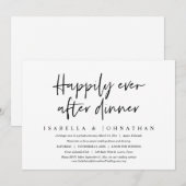 Invitation Joyeux dîner après le mariage en fuite (Devant / Derrière)