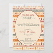 Invitation Joyeux Dîner d'Action d'Amabilité Thanksgiving (Devant)