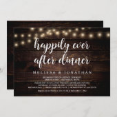 Invitation Joyeux dîner d'après mariage, évasion amoureuse (Devant / Derrière)