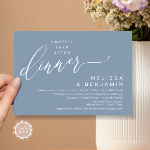 Invitation Joyeux dîner de mariage romantique après la fête