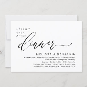 Invitation Joyeux dîner de mariage romantique pour toujours