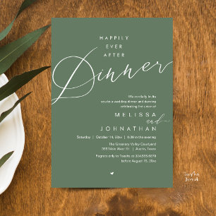 Invitation Joyeux dîner de mariage romantique pour toujours