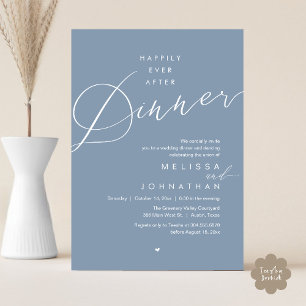 Invitation Joyeux dîner de mariage romantique pour toujours