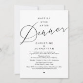 Invitation Joyeux dîner pour toujours, mariage romantique mod (Devant)