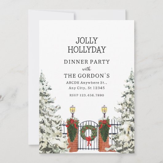 Invitation Joyeux dîner saint joyeux (Devant)