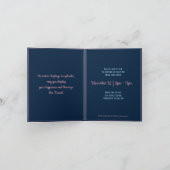 Invitation Joyeux Diwali Paon & Fleurs (Intérieur)