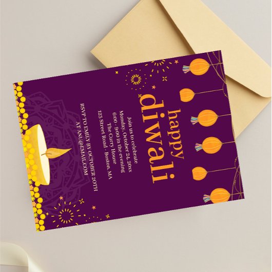 Invitation Joyeux Diwali Party