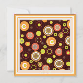 Invitation Joyeux Dots d'automne Retro Thanksgiving Dîner (Dos)