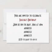 Invitation Joyeux écureuil d'anniversaire (Dos)