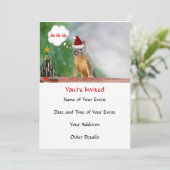 Invitation Joyeux écureuil de Noël Dit Ho Ho! (Debout devant)