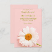 Invitation Joyeux Elegant Nature White Daisy Mariage (Devant / Derrière)