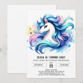 Invitation Joyeux Enfants Cheval Anniversaire (Devant / Derrière)