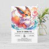Invitation Joyeux Enfants Fox Anniversaire (Debout devant)