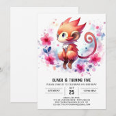 Invitation Joyeux Enfants Singe Anniversaire (Devant / Derrière)