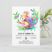 Invitation Joyeux Enfants Singe Anniversaire (Debout devant)