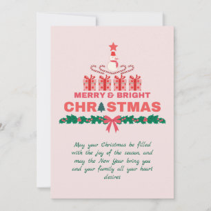 Invitation Joyeux et brillant Noël 2023 Élégant coloré