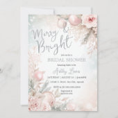 Invitation Joyeux et brillant Snowflake ornement douche nupti (Devant)