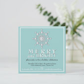 Invitation Joyeux et brillant Sparkake Fête des Fêtes de neig (Debout devant)