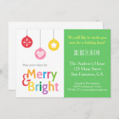 Invitation Joyeux et fête de Noël (Devant / Derrière)