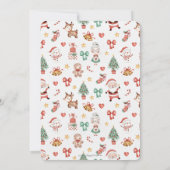 Invitation Joyeux et Jolly Noël Anniversaire Père Noël Snowma (Dos)