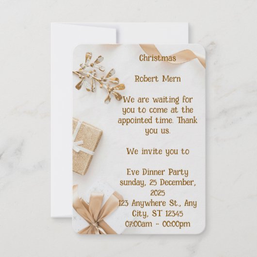 Invitation Joyeux et lumineux, Ensemble ce soir (Devant)