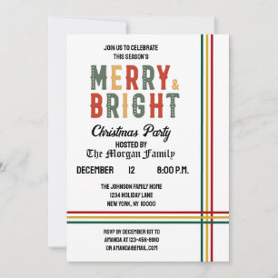 Invitation Joyeux et lumineux Joyeux Noël