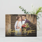 Invitation Joyeux et lumineux Noël de Noël (Debout devant)