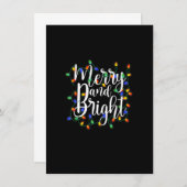 Invitation Joyeux et lumineux Noël Lumières Famille Matching (Devant / Derrière)