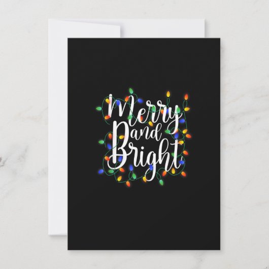 Invitation Joyeux et lumineux Noël Lumières Famille Matching (Devant)