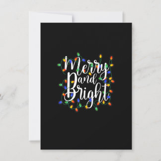 Invitation Joyeux et lumineux Noël Lumières Famille Matching