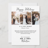 Invitation Joyeux et marié Merci photo double face (Dos)