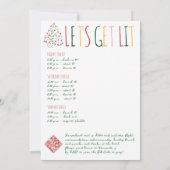 Invitation Joyeux et mariée Joyeux Noël Mariée Bachelorette (Dos)