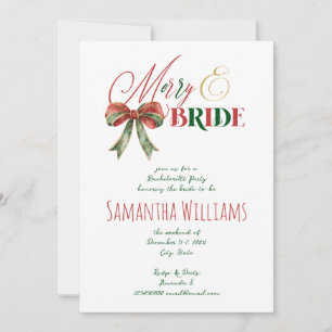 Invitation Joyeux et mariée Joyeux Noël Mariée Bachelorette