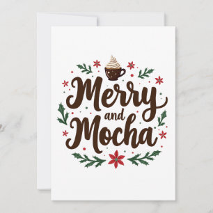 Invitation Joyeux et Mocha Boire Noël Café Noël Noël Noël Noë