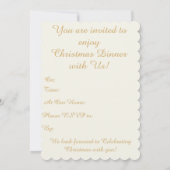 Invitation Joyeux et souper de Noël (Dos)