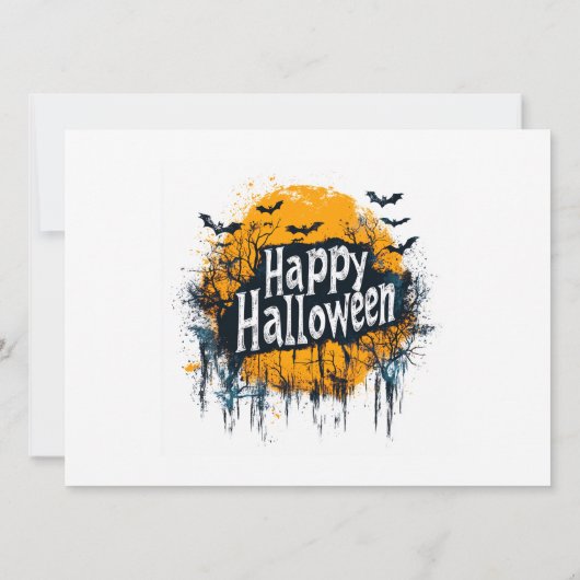 Invitation Joyeux Fantôme d'Halloween (Dos)