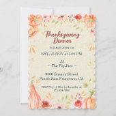 Invitation Joyeux festin Thanksgiving Diner Personnaliser (Devant)