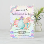 Invitation Joyeux fête de Pâques de l'arc-en-ciel (Debout devant)